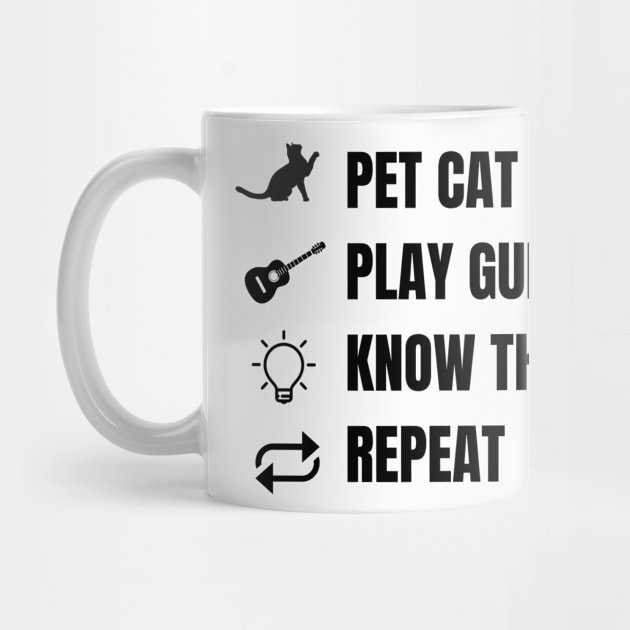 Cat Guitar Lover Repeat by Discoverit